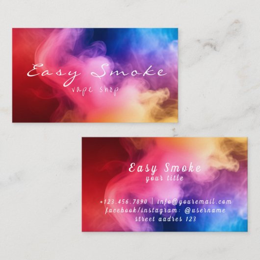 Colorado Smoke Vape Shop Visitenkarte (Vorne/Hinten)