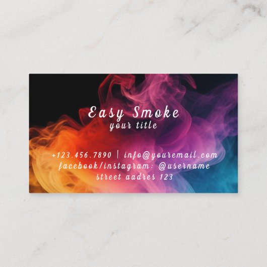 Colorado Smoke Vape Shop Visitenkarte (Rückseite)