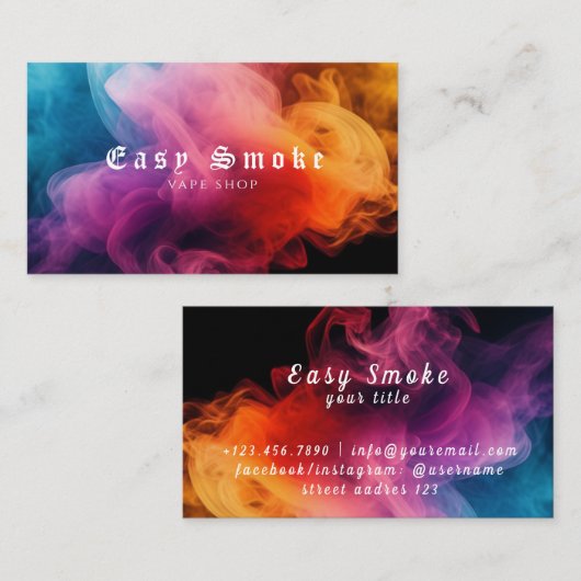 Colorado Smoke Vape Shop Visitenkarte (Vorne/Hinten)