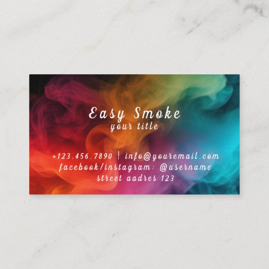 Colorado Smoke Vape Shop Visitenkarte (Rückseite)