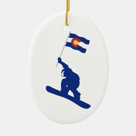 Colorado Snowboard Fahne Keramikornament (Vorne)