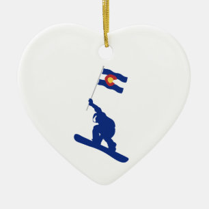 Colorado Snowboard Fahne Keramikornament