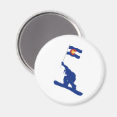 Colorado Snowboard Fahne Magnet (Vorderseite/Rückseite)