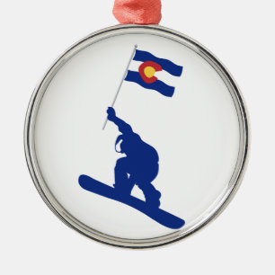 Colorado Snowboard Fahne Ornament Aus Metall