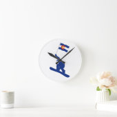 Colorado Snowboard Fahne Runde Wanduhr (Zuhause)