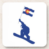 Colorado Snowboard Fahne Untersetzer (Vorderseite)