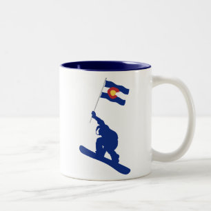 Colorado Snowboard Fahne Zweifarbige Tasse