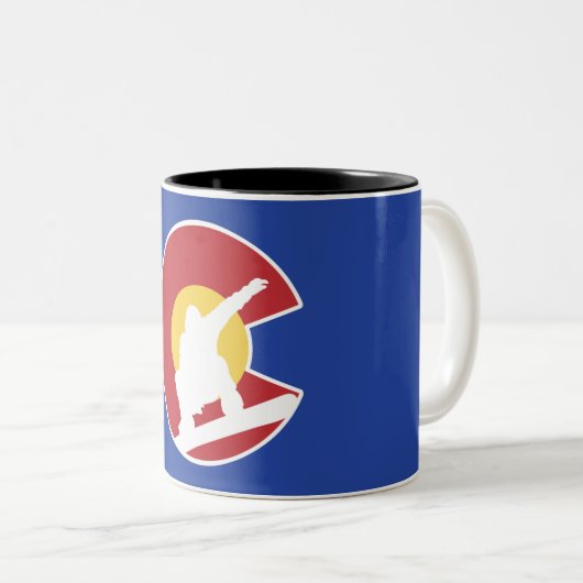 Colorado Snowboard Zweifarbige Tasse (VorderseiteRechts)