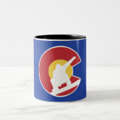 Colorado Snowboard Zweifarbige Tasse (Mittel)