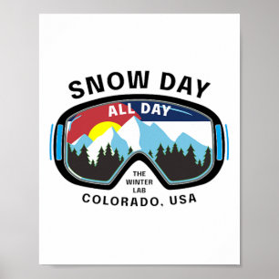 Colorado Snowboarden Snow Rocky Skiberg D Poster