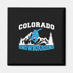 Colorado Snowboarden Winter and Mountain Sport Sn Magnet