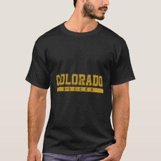 Colorado Soccer Varsity Gelb Vintage Text T-Shirt