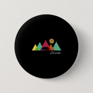 Colorado-Souvenir farbenfroher Bär Berge Grafik Button