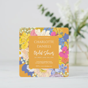 Colorado Spring Garden Bouquet Brautparty Einladung