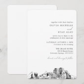 Colorado Spring Wedding Elegante Skyline Einladung (Vorne/Hinten)