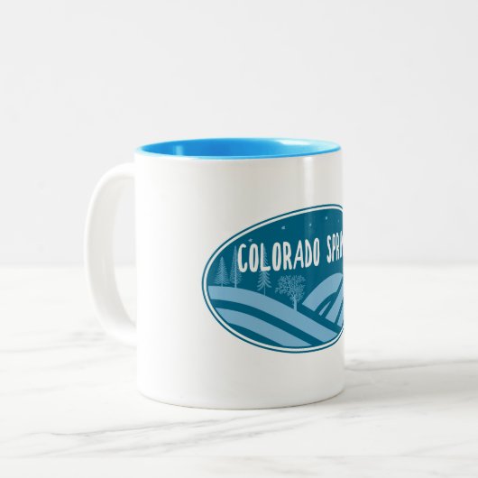 Colorado Springs Außenbereich Zweifarbige Tasse (Vorderseite Links)