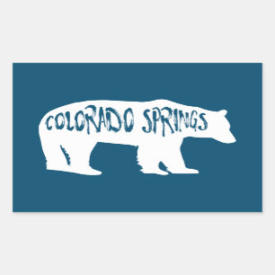 Colorado Springs Bear Rechteckiger Aufkleber