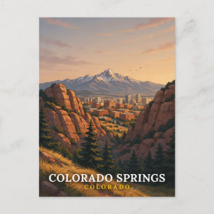 Colorado Springs Berghimmel Kunst Postkarte