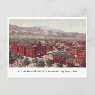 Colorado Springs CO allgemeine Ansicht 1910er Jahr Postkarte