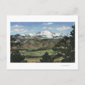 Colorado Springs, CO - Pikes Peak Postkarte (Vorderseite)