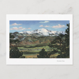 Colorado Springs, CO - Pikes Peak Postkarte
