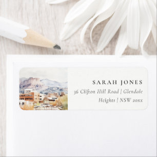 Colorado Springs, Colorado Aquarell-Adresse