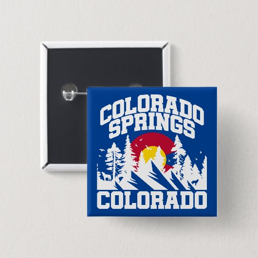 Colorado Springs, Colorado Button (Vorne & Hinten)
