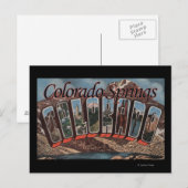 Colorado Springs, Colorado - Große Buchstabenszene Postkarte (Vorne/Hinten)