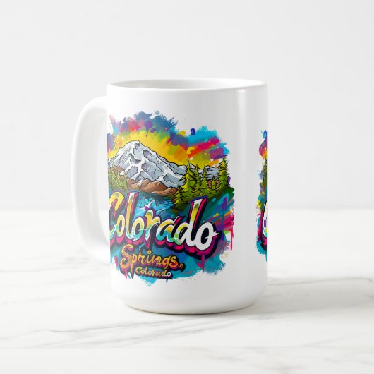 Colorado Springs, Colorado Pikes Peak Kaffeetasse (Vorderseite Links)