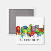 Colorado Springs Colorado Skyline Magnet (Vorderseite/Rückseite)