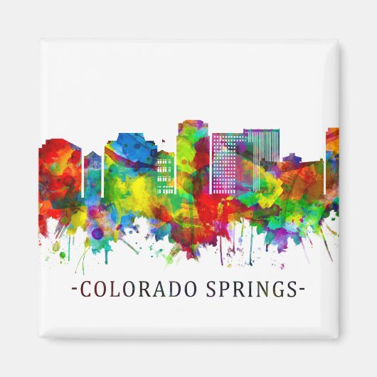 Colorado Springs Colorado Skyline Magnet (Vorne)