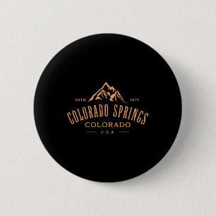 Colorado Springs Colorado Tolles Bergdesign Button