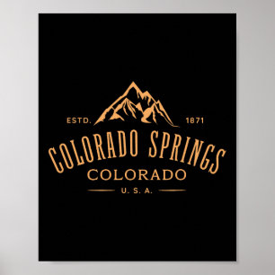 Colorado Springs Colorado Tolles Bergdesign Poster