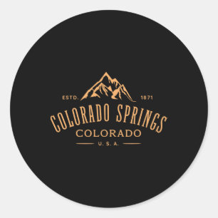 Colorado Springs Colorado Tolles Bergdesign Runder Aufkleber
