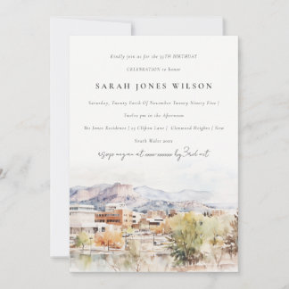 Colorado Springs, Colorado Watercolor Birthday Einladung