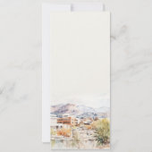 Colorado Springs, Colorado Watercolor Wedding Menu Einladung (Rückseite)