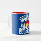 Colorado Springs, Colorado Zweifarbige Tasse (Vorderseite Links)