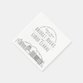 Colorado Springs Deko Skyline | Hochzeitsveranstal Serviette (Ecke)