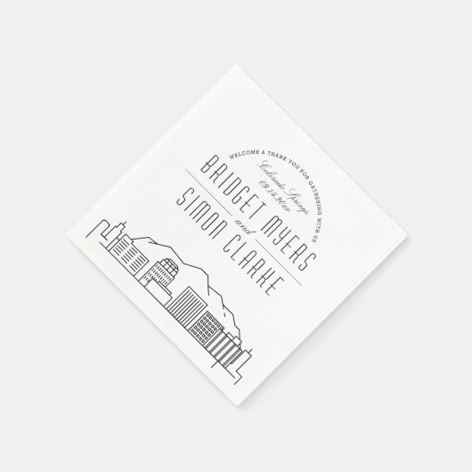 Colorado Springs Deko Skyline | Hochzeitsveranstal Serviette (Ecke)