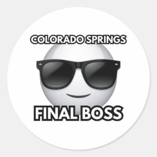 Colorado Springs Endboss Cool Emoji Aufkleber