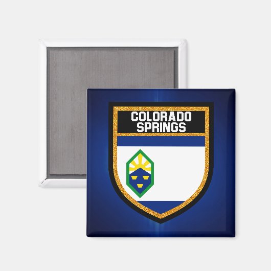 Colorado Springs Flag Magnet (Vorderseite/Rückseite)