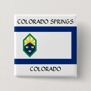 Colorado Springs-Flagge Button