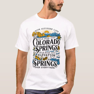 Colorado Springs Hochgebirgs-Lebensstil T-Shirt