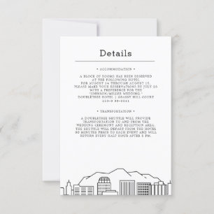 Colorado Springs Hochzeit   Gastedetails Einladung