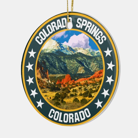 Colorado Springs Keramik Ornament (Links)