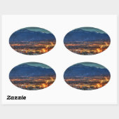 Colorado Springs Ovaler Aufkleber (Blatt)