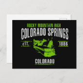 Colorado Springs Postkarte (Vorne/Hinten)