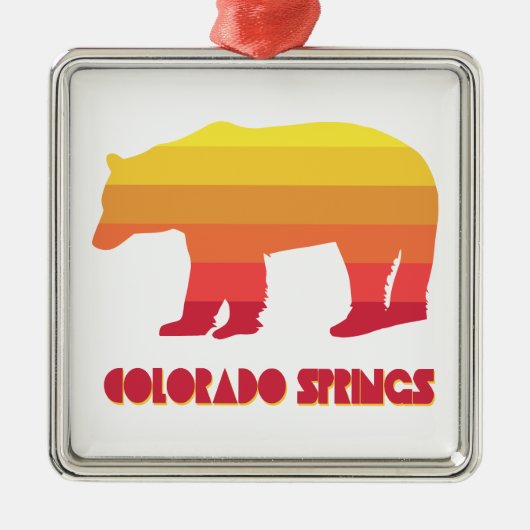Colorado Springs Regenbogenbär Ornament Aus Metall (Vorne)