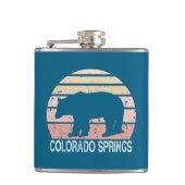 Colorado Springs Retro Bär Flachmann (Vorderseite)