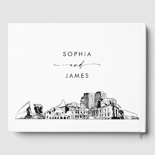 Colorado Springs Skyline Wedding Guest Book Gästebuch (Rückseite)